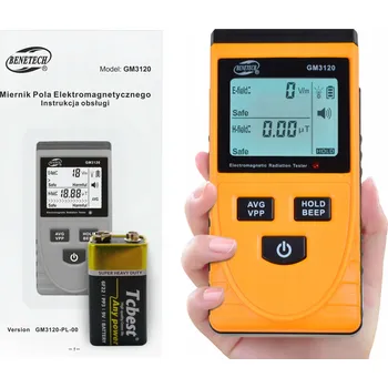 IP kamera Měřič elektromagnetického pole Benetech GM3120 LCD