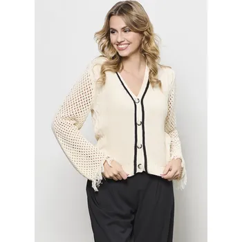 Dámský svetr Dámský kardigan &Co Woman CA116/CREAM Velikost: XXL