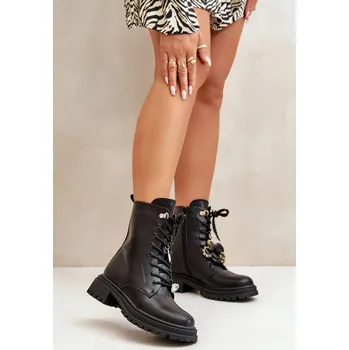 Dámské kozačky Dámské kotníkové kozačky Step in Style s ozdobným šněrováním, 38 i240_199830_2:38