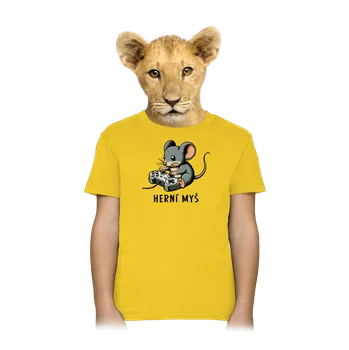 Chlapecké tričko Bastard Herní myš dětské tričko Gold