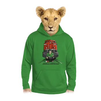 Chlapecká mikina Bastard Studentská kolej dětská mikina klokanka Kelly Green AWD