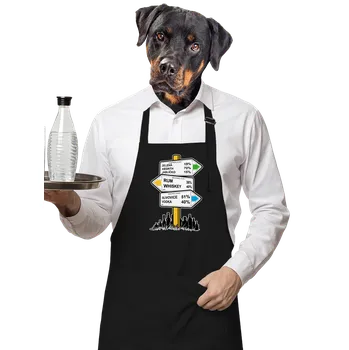 Kuchyňská zástěra Bastard Rozcestník zástěra Black