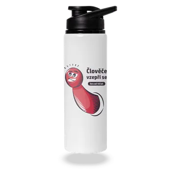 Láhev Bastard Člověče vzepři se lahev na vodu White