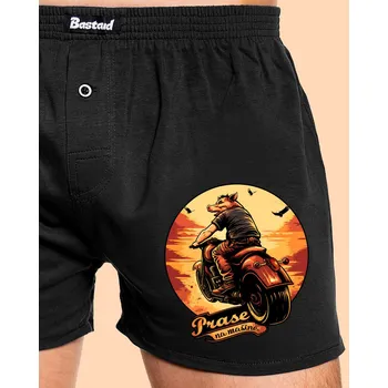 Trenýrky Bastard Prase na mašině pánské trenky Black