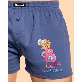 Trenýrky Bastard B jako babička pánské trenky Blue