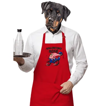 Kuchyňská zástěra Bastard Valentino Rose zástěra Red