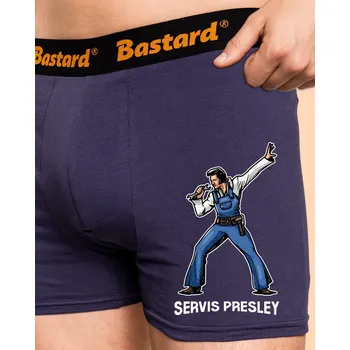 Pánské spodní prádlo Bastard Servis Presley boxerky Blue Navy