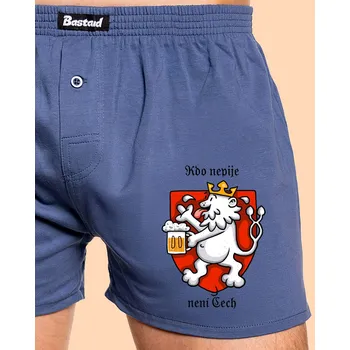 Trenýrky Bastard Kdo nepije, není Čech pánské trenky Blue