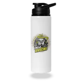 Láhev Bastard Miluji divočinu lahev na vodu White