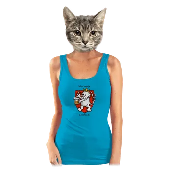 Bastard Kdo nepije, není Čech dámské tílko klasické Blue Atol