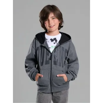 Chlapecká mikina Sinsay - Oversize mikina na zip s kapucí - šedá - 490FC-09M - 490FC-09M-164