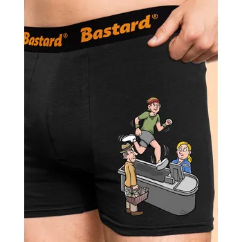Trenýrky Bastard Běžecký pás boxerky Black