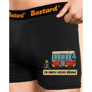 Trenýrky Bastard Za mnou holky běhají boxerky Black