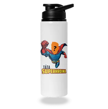 Láhev Bastard Táta superhrdina lahev na vodu White