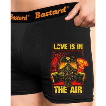 Trenýrky Bastard Love is in the Air boxerky Black