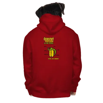 Pánská mikina Bastard Čerstvý popcorn pánská mikina na zip Red