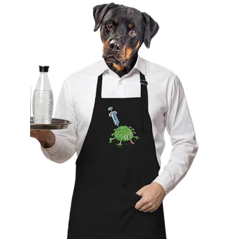 Kuchyňská zástěra Bastard Zapíchlý covid zástěra Black