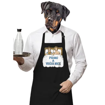 Kuchyňská zástěra Bastard Princ a Večer nic zástěra Black