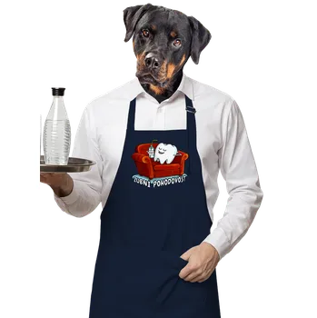 Kuchyňská zástěra Bastard Zubní pohodovost zástěra Navy