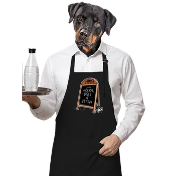 Kuchyňská zástěra Bastard Včera, dnes a zítra zástěra Black