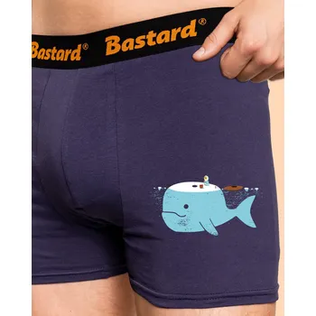 Trenýrky Bastard Rybaření boxerky Blue Navy