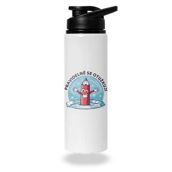 Láhev Bastard Pravidelně se otužkuji lahev na vodu White