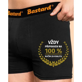 Trenýrky Bastard Vždy připraven boxerky Black