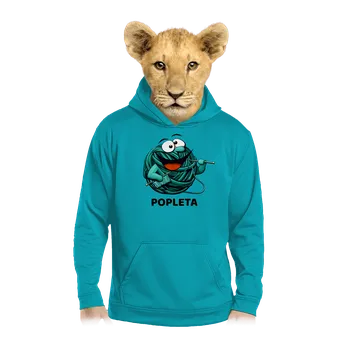 Chlapecká mikina Bastard Popleta dětská mikina klokanka Hawaiian Blue