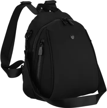 Městský batoh Peterson dámský batoh z polyesteru, vybavený dalším popruhem Barva: Černá