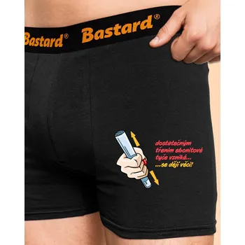 Trenýrky Bastard Ebonitová tyč boxerky Black