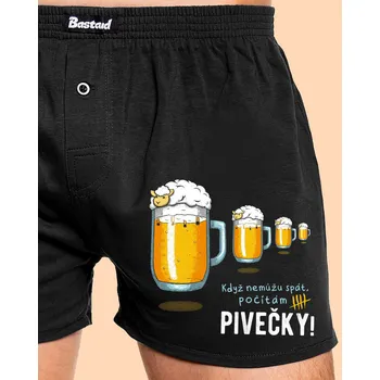 Trenýrky Bastard Pivečka pánské trenky Black