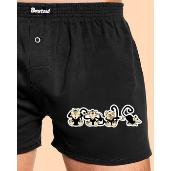 Trenýrky Bastard Opice pánské trenky Black