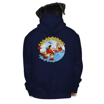 Pánská mikina Bastard Vóda na radost pánská mikina na zip Navy