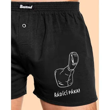 Trenýrky Bastard Řádící páka pánské trenky Black