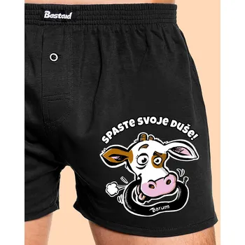 Trenýrky Bastard Spaste svoje duše pánské trenky Black