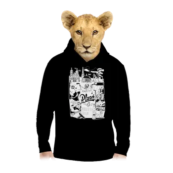 Chlapecká mikina Bastard B16: Zažít Plzeň dětská mikina klokanka Black