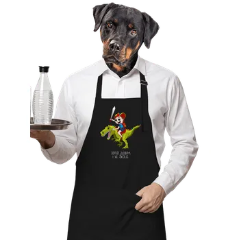 Kuchyňská zástěra Bastard Kluk ve škole zástěra Black