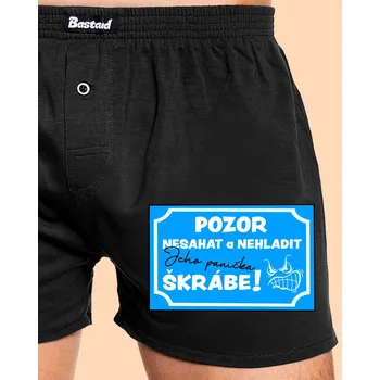Trenýrky Bastard Pozor, nesahat pánské trenky Black