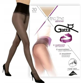 Dámské punčochy Hladké Punčocháče Gatta Slimmer 20 DEN, vícebarevné Nero, velikost 4