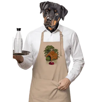 Kuchyňská zástěra Bastard Pozor pes zástěra Rope