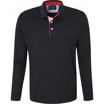 Pánské tričko LONGSLEEVE pánské tričko s límečkem bavlněné GOTI černé M