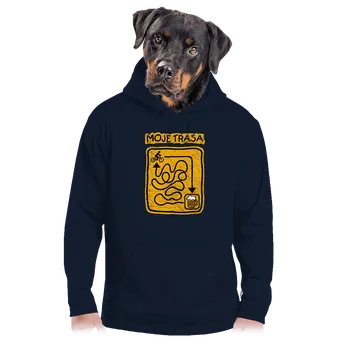 Pánská mikina Bastard Moje trasa pánská mikina klokanka Navy