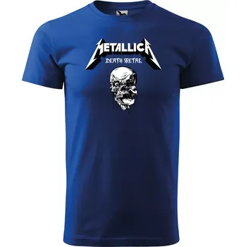 Pánské tričko Sablio Tričko s potiskem METALLICA Death metal - modré 5XL