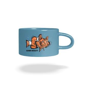 Bastard Klaun Kočkatý hrnek makronka Blue Macaron