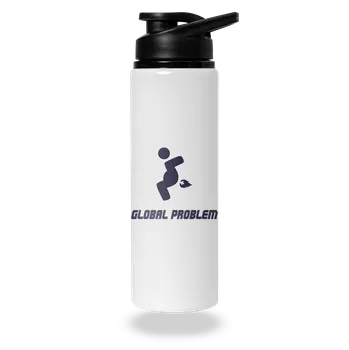 Láhev Bastard Global problem lahev na vodu White