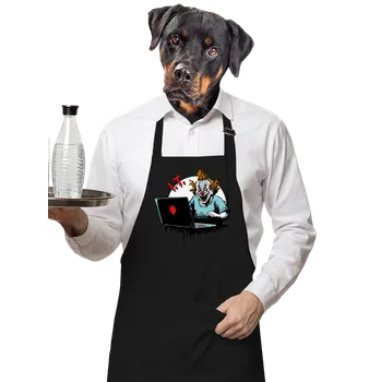 Kuchyňská zástěra Bastard I.T. Klaun zástěra Black