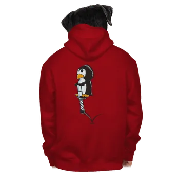 Pánská mikina Bastard Lítám pánská mikina na zip Red