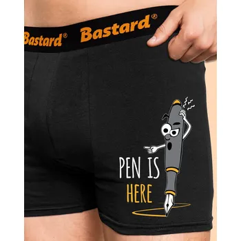 Trenýrky Bastard Pen is here boxerky Black