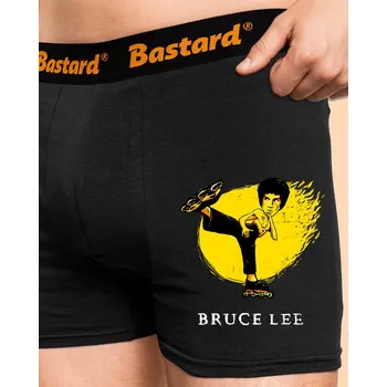 Trenýrky Bastard Bruce Lee boxerky Black