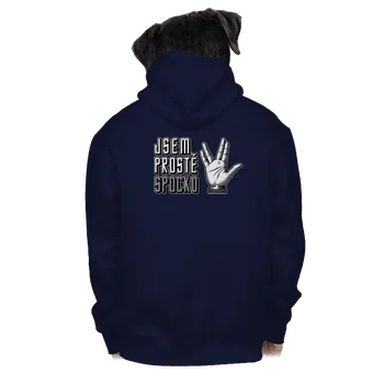 Pánská mikina Bastard Jsem Spocko pánská mikina na zip Navy